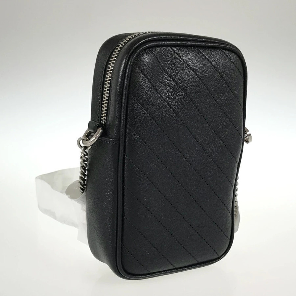 Gucci GG Chain Bag Blondie Shoulder Leather Black